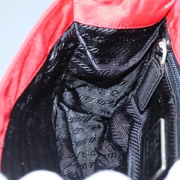 PRADA Shoulder Bag Nylon Red Auth 137444 - Picture 13 of 16